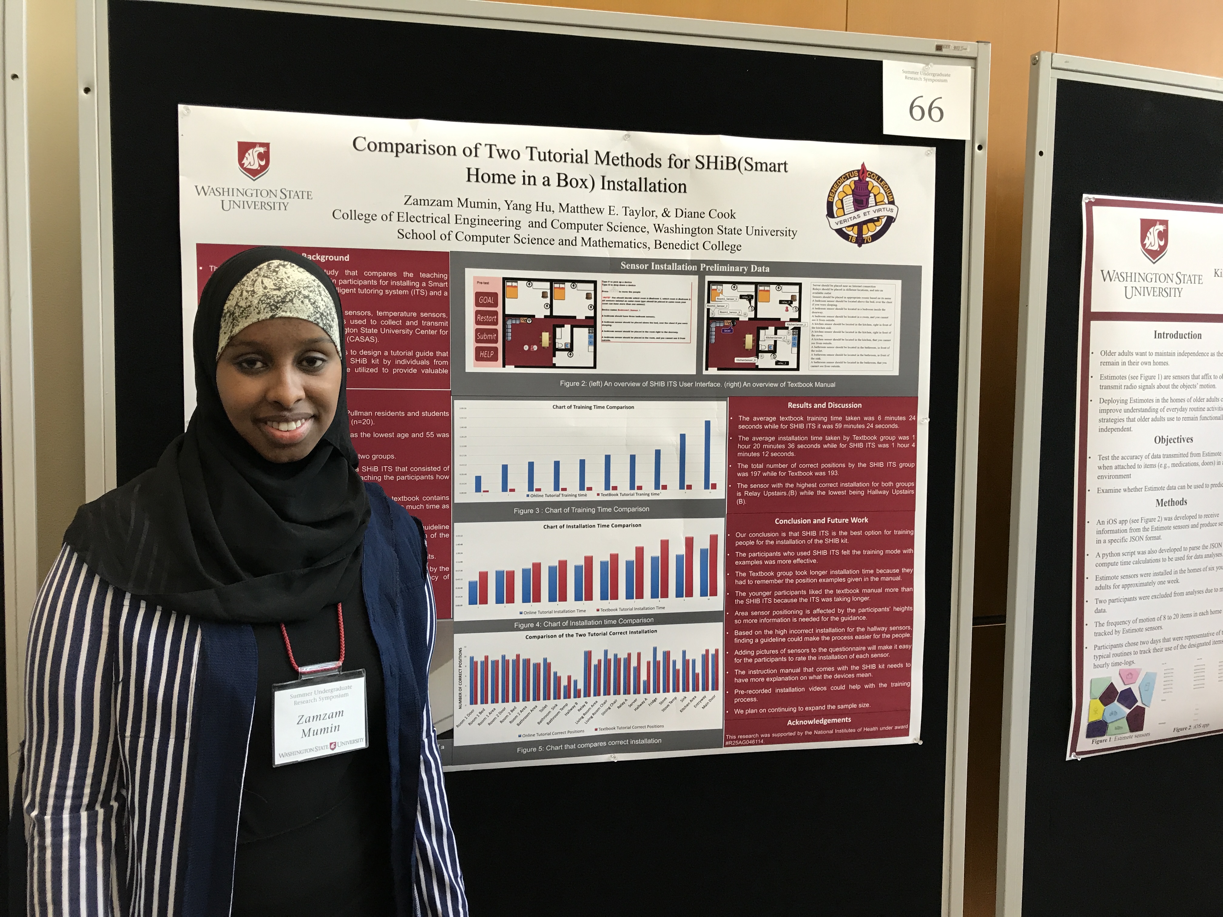 Picture of Zamzam with her poster